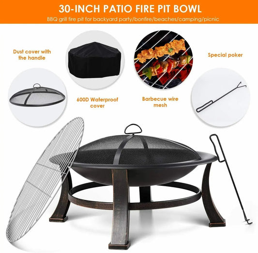 Round Outdoor Fire Pit